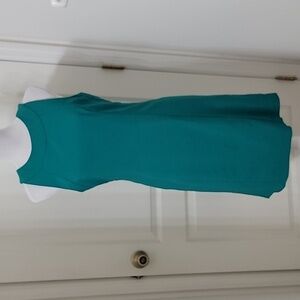 Merona Size 4 Teal Blue Sleeveless Sheath Dress, Excellent Used Condition
